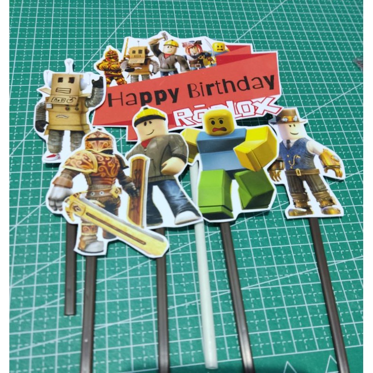

Topper Roblox / hiasan kue / topper happy birthday