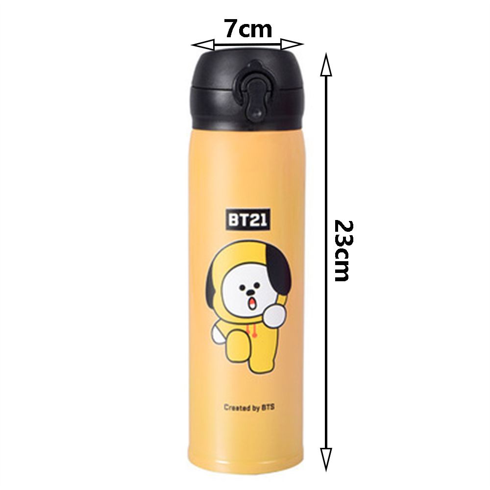 WONDERFUL Van Thermos Cup Tata Kpop BTS BT21 Vacuum Cups Cooky Rj Mang Chimmy Shooky Koya Water Bottle