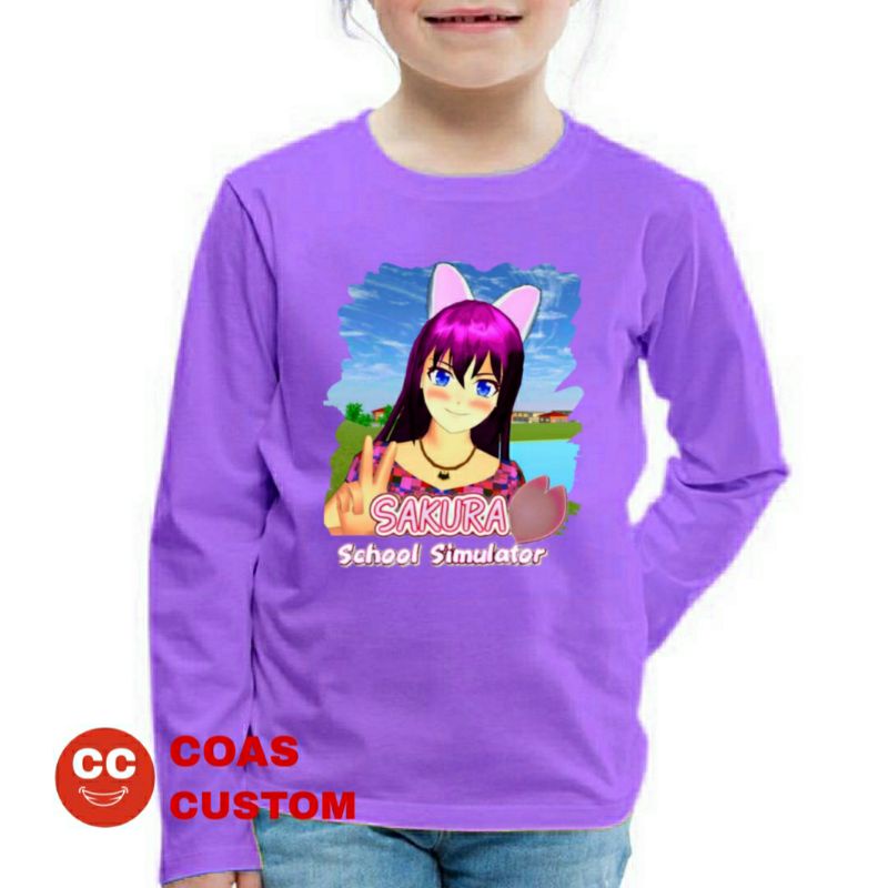 BAJU KAOS SAKURA SCHOOL SIMULATOR ANAK LENGAN PANJANG