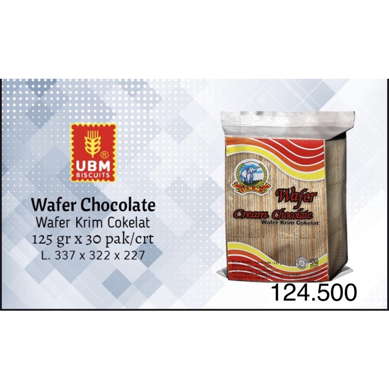 

2bh WAFER UBM CHOCOLATE 105 gr (4250/bh)