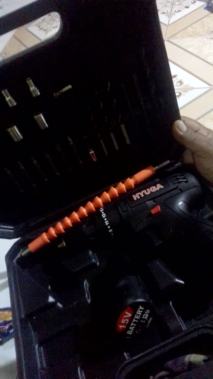 Impact Drill Mesin Bor Baterai  15v Hyuga By Uchiha Besi Beton Obeng Kayu Dll