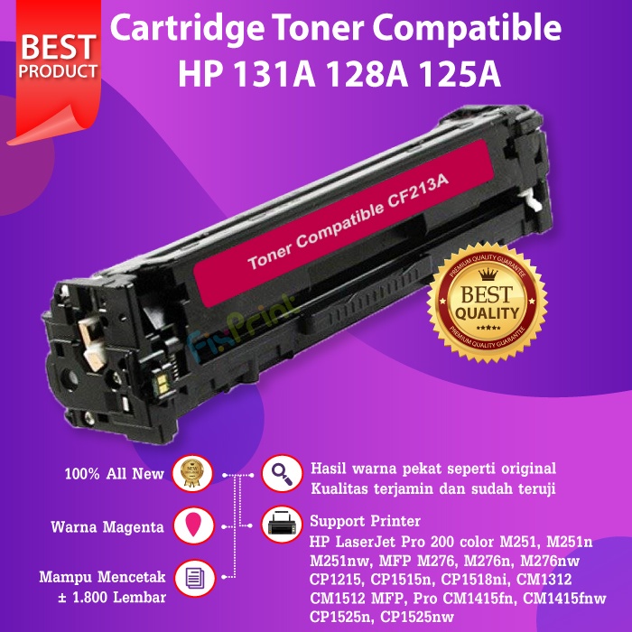 Cartridge Toner Compatible HP 131A CF210A 128A CE320A 125A CB540A Black Canon CRG416 CRG-416 M276n