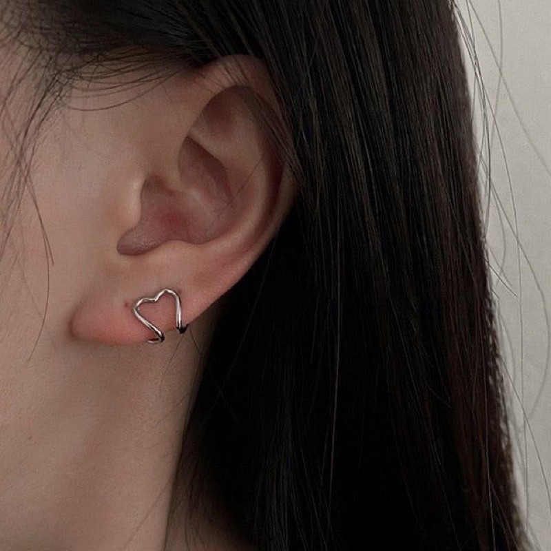 Ark.co - HEART earcuff anting klip hati love minimalis