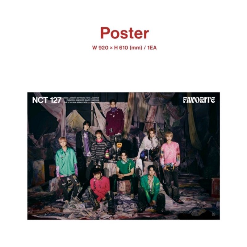 official rolled poster nct 127 album favorite