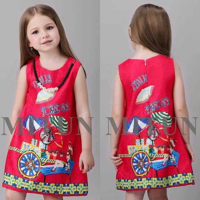 Holiday Dress Baju Pesta Gaun Santai Pakaian Anak Cewek Natal Imlek Obral