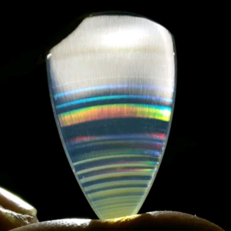 Batu Akik Pelangi - Iris Agate. Bukan Kalimaya Ijo garut