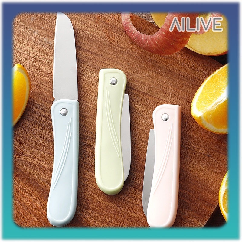 Pisau Lipat Mini Stainless Steel Pisau Buah Sayur Pisau Pemotong Pengupas Buah / Portable Mini Knife