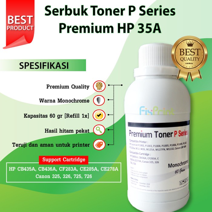 Serbuk Toner HP 35A 85A 36A 78A 83A Bubuk Cartridge Printer P1005 P1006 P1102 M127fn M1132 LBP6030