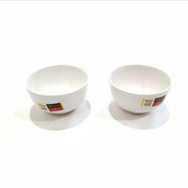 W0704 Mangkok / Mangkuk Melamin Kaki 4 Inc Putih Gading Golden Dragon