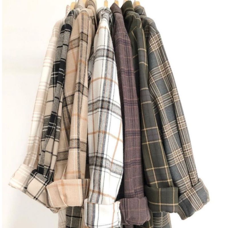 KEMEJA FLANEL IMPOR PRIA&amp;WANITA LENGAN PANJANG//KEMEJA FLANEL DISTRO UNISEX LENGAN PANJANG