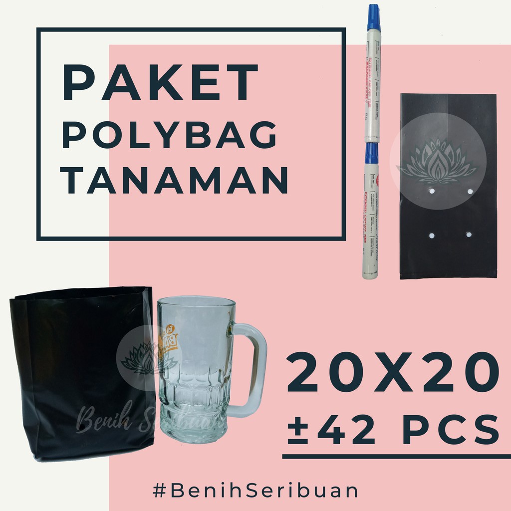 Paket Polybag 20x20 Plastik Polibag Tanaman Besar Polibek Tebal 20 x 20 Semai Bibit Sayuran Bunga