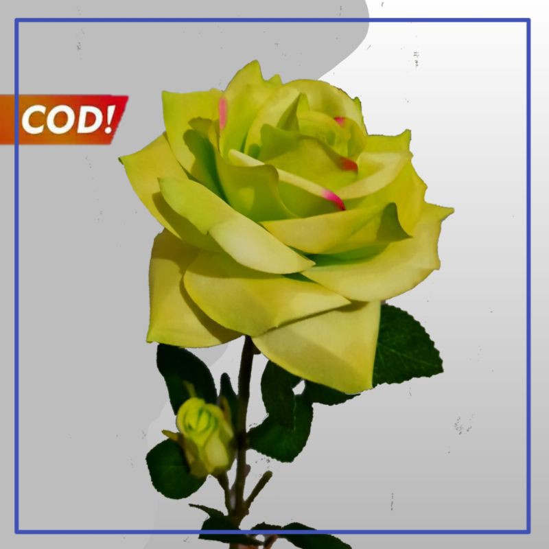 Bunga plastik mawar besar artificial-5