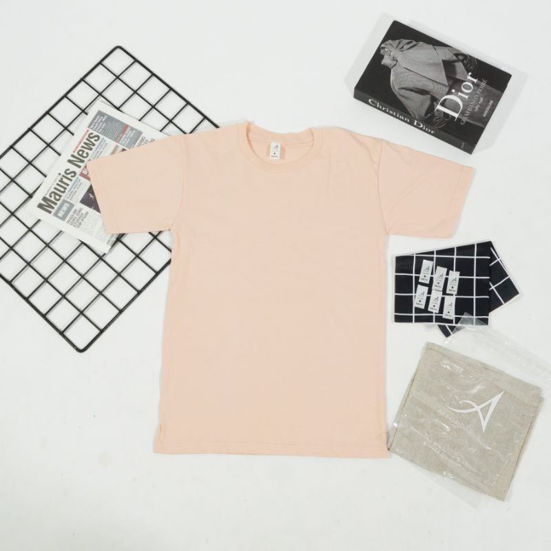 DELTA Kaos Polos - Peach (Pria dan Wanita, M - 2XL)