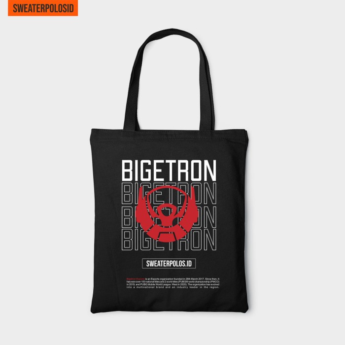 Terlaris SWEATERPOLOSID x BTR — Totebag Bigetron x Swepo - Hitam