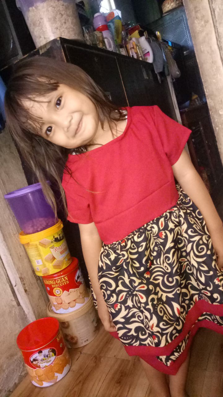 Dress Veelicia Batik 2-5 Tahun Bahan Adem Tebal Baju Pesta Anak Kebaya Batik Anak Grosir Dan Ecer