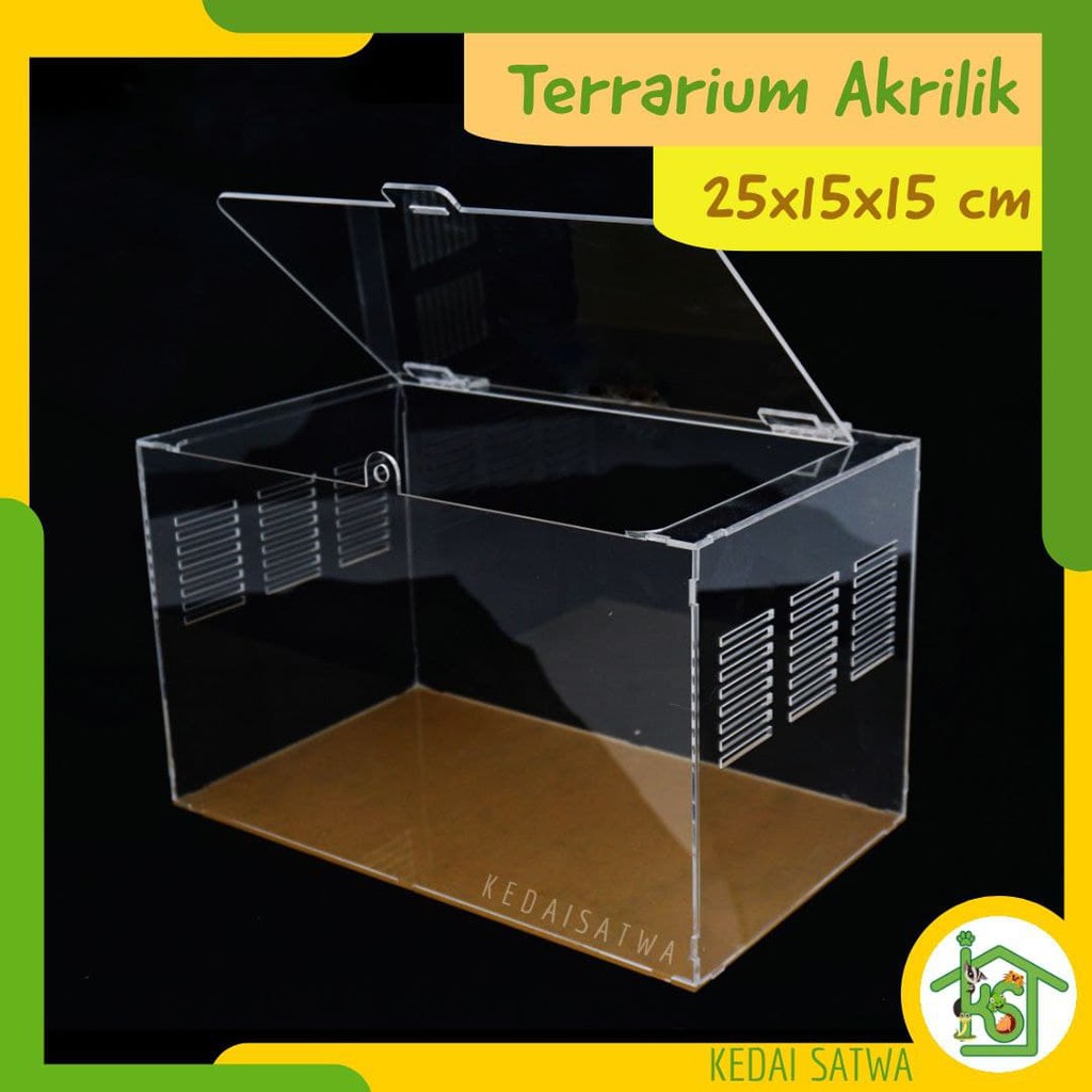 Aquarium Reptil Akrilik | Vivarium Acrylic | Terarium untuk Tarantula | Gecko | Hamster |Kedai Satwa