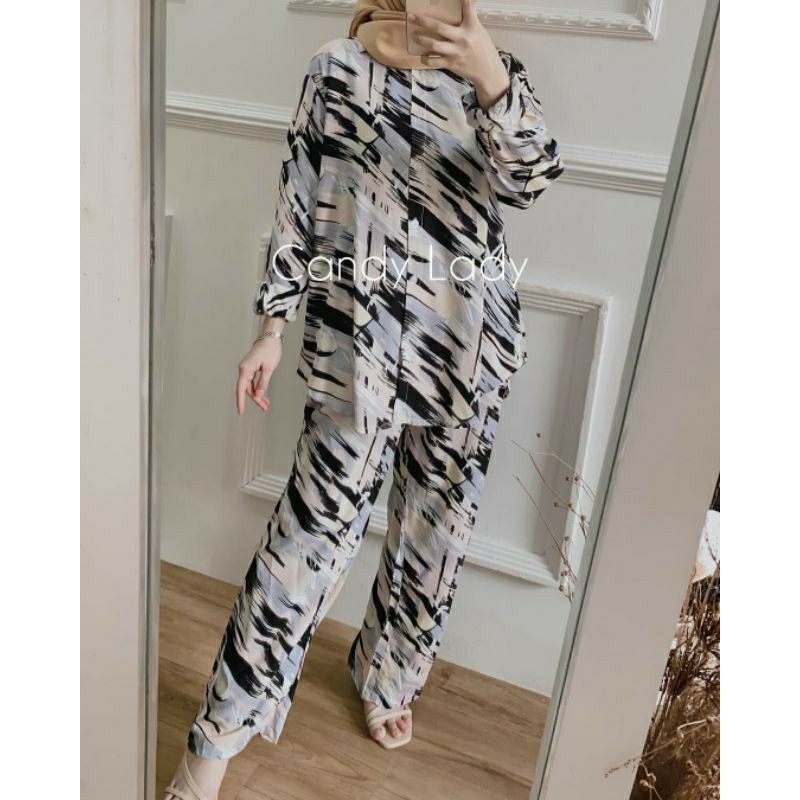 SETELAN RAYON VISCOSE BUSUI LD 100-110 / KRISTAL ONE SET RAYON / MEGAMI DAILY SET (BTC)