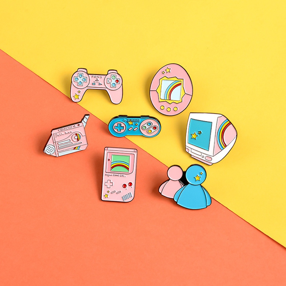 Bros Pin Enamel Bentuk Mesin Game Komputer Untuk Unisex
