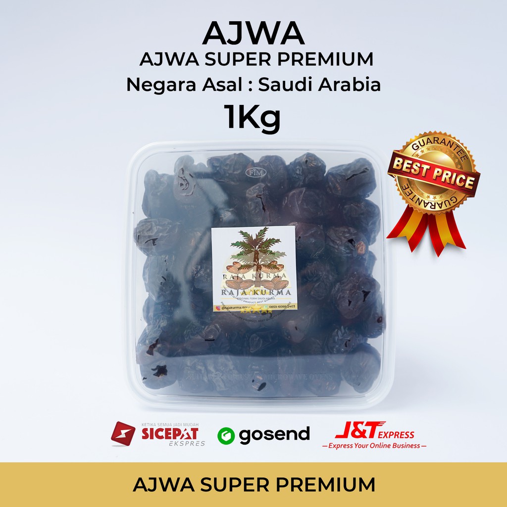 

Kurma Ajwa Premium 1kg Asli Madinah Original 100%