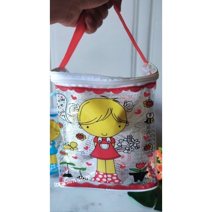 POUCH MIKA TENTENG TABUNG / BEAUTY POUCH KOSMETIK BAHAN MIKA TRANSPARAN BESAR DAN TEBAL MURAH MERIAH