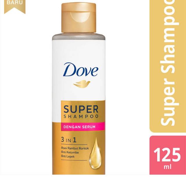 DOVE SUPER SHAMPOO 3 IN 1 DENGAN SERUM HAIR CARE DOVE 125 ML