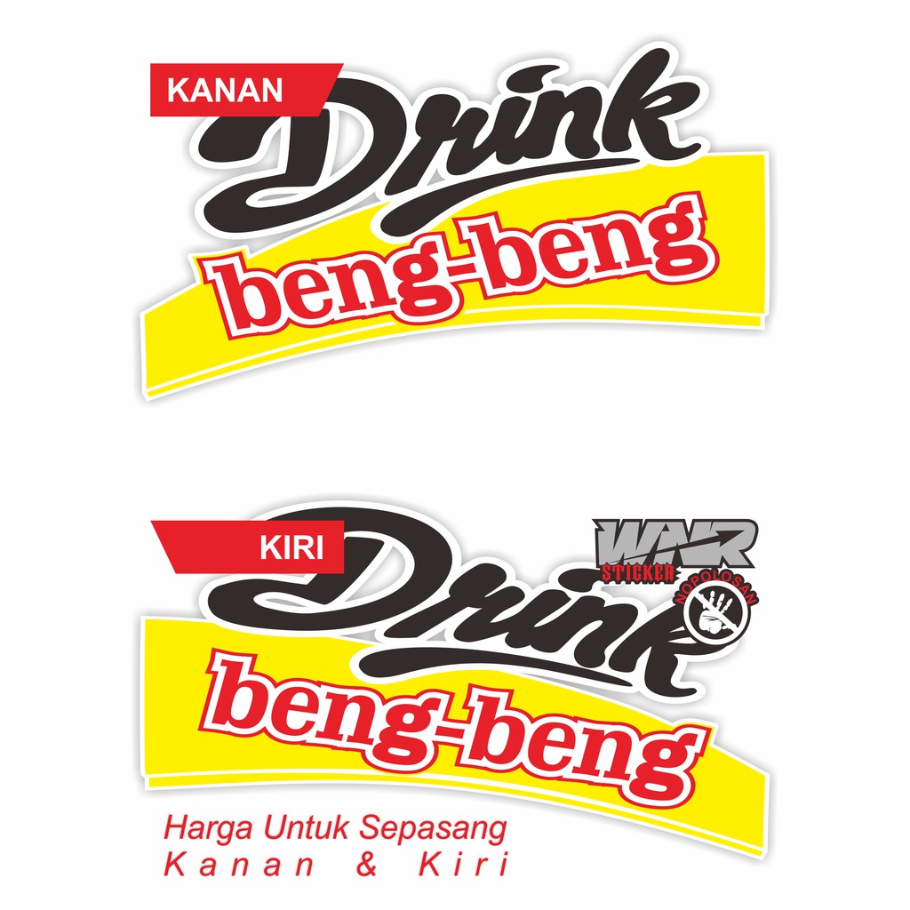 Promo Stiker Drink beng-beng sticker motor matic keren