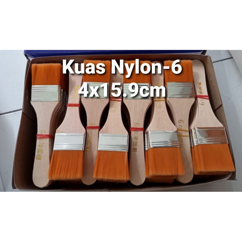 kuas kue bulu nylon gagang kayu super lembut kuas oles roti nastar cake BBQ mentega import nilon