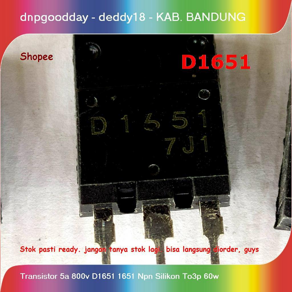 Transistor   5a  800v D1651  1651 Npn Silikon To3p 60w