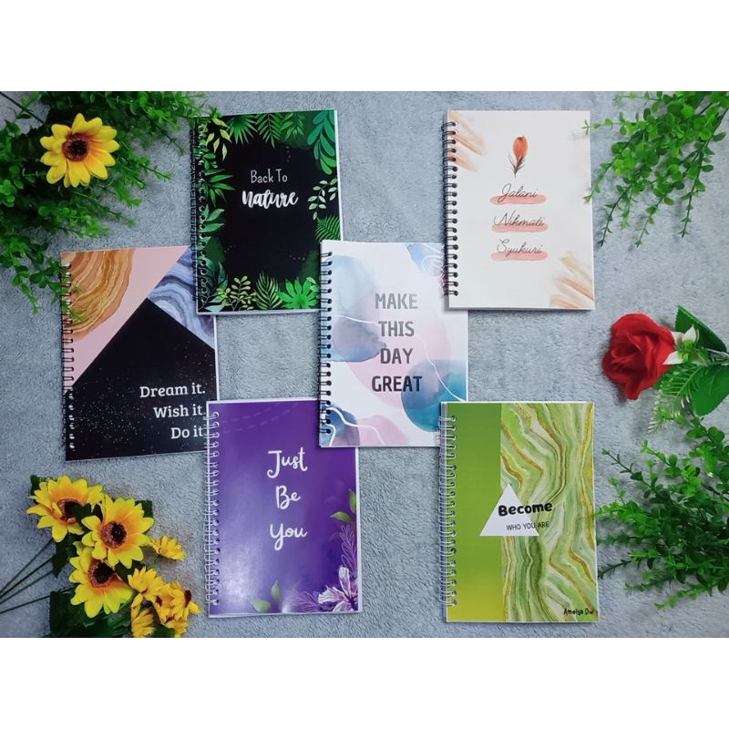 

Notebook custom A5 BELI 10 GRATIS 1 isi 150 halaman 75 lembar buku catatan diary tulis