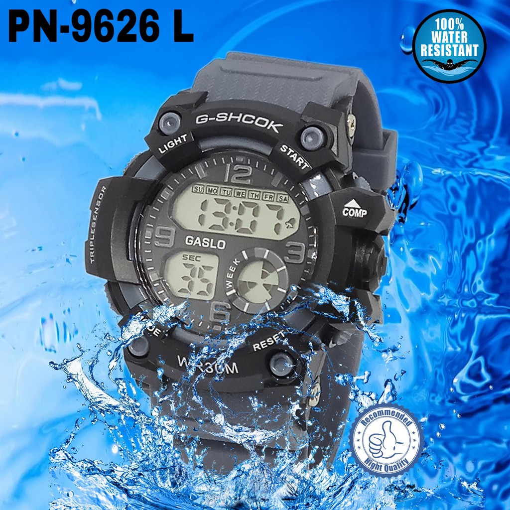 Gaslo 9626 L Jam Tangan Digital Pria Wanita Original Anti Air