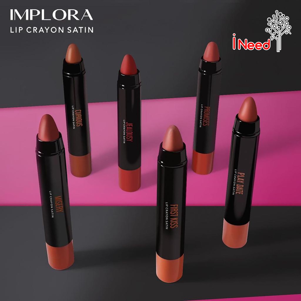 (INEED) ( 3,5g ) IMPLORA Lip Crayon Satin | Lipstick | Lip Cream | Lipcream | Lipcrayon