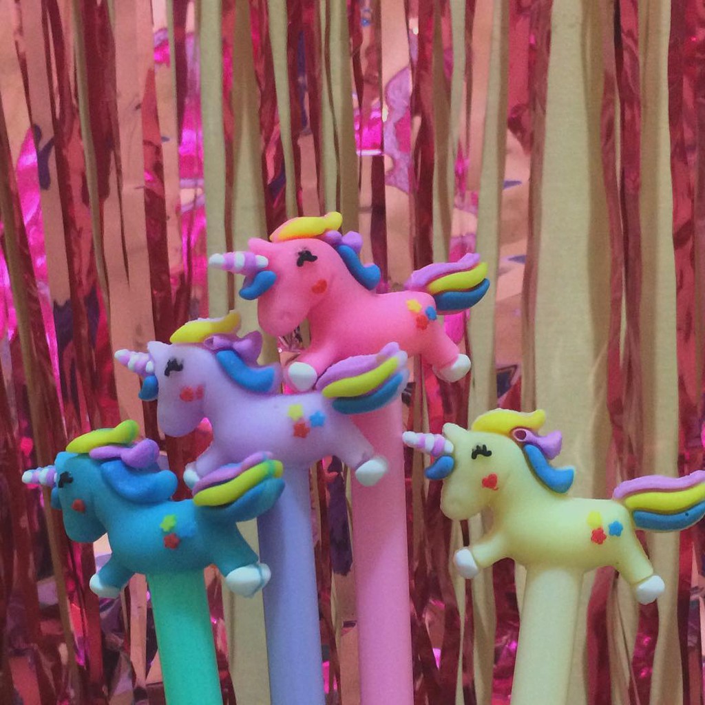 

Pulpen Pen Gel Fancy Unik Lucu Karakter Kuda Unicorn Pony Tanduk