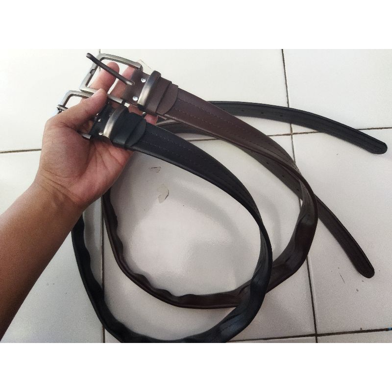 sabuk kulit/ ikat pinggang Resleting asli garut