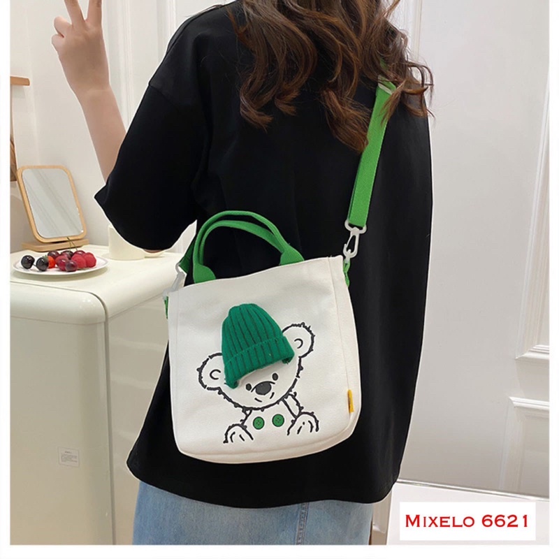 TAS WANITA CEWEK TOTE BAG BEAR 6621 TAS MODEL KOREA CEWEK SIMPEL MURAH TERBARU