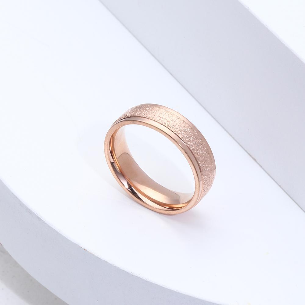 Lily Turn Matte Color Ring Jewelry Untuk Perawatan Kecemasan Cincin Stainless Steel Warna Silver Gold