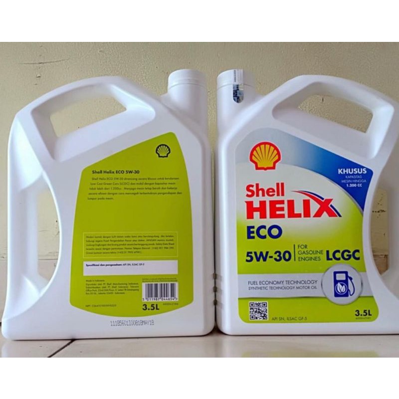 OLI SHELL HELIX ECO 5W-30 3,5 LITER