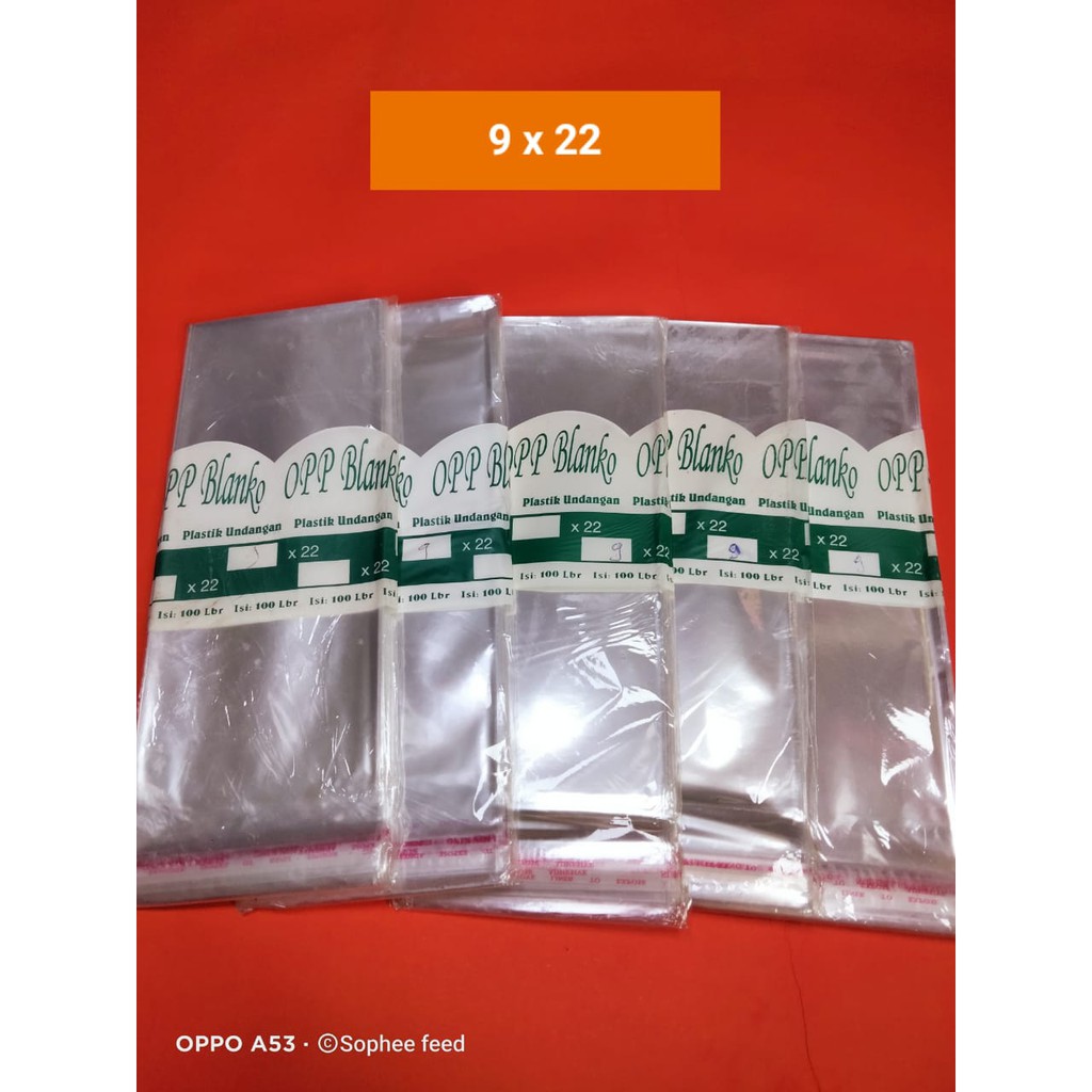 PLASTIK UNDANGAN OPP 9 X 22