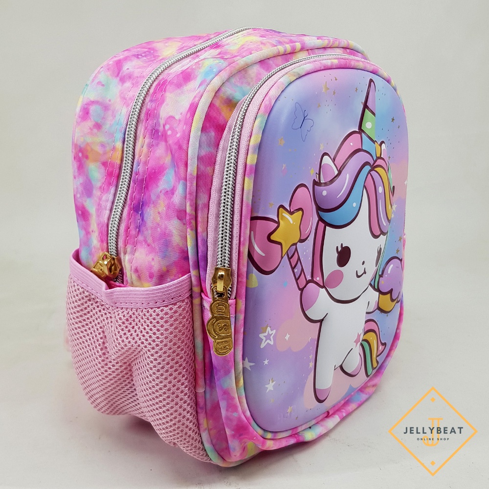 TAS RANSEL 3D ANAK PG KARAKTER UNICORN PINK