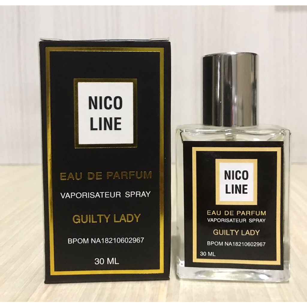 Nicoline Parfum Guilty Lady 30ml Eau De Perfume Wanita Vaporisateur Spray Alcohol / Non-Alkohol