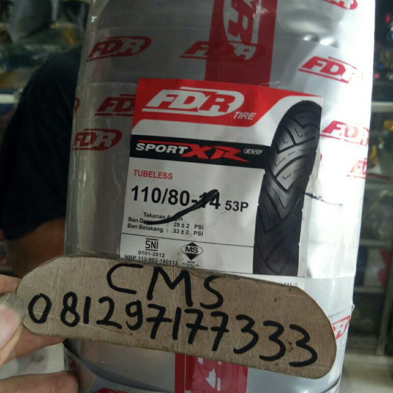 Ban Fdr 110/80-14 sport xr evo tubless / Ban Fdr 120/70-14 zevo