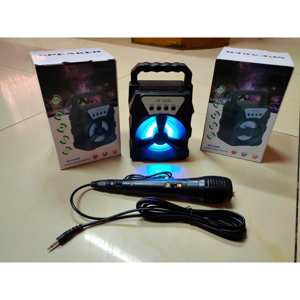 ( FREE BUBBLE ) SPEAKER BLUETOOTH + MIC KARAOKE 702 - WIRELESS BLUETOOT BASS PLUS MIC