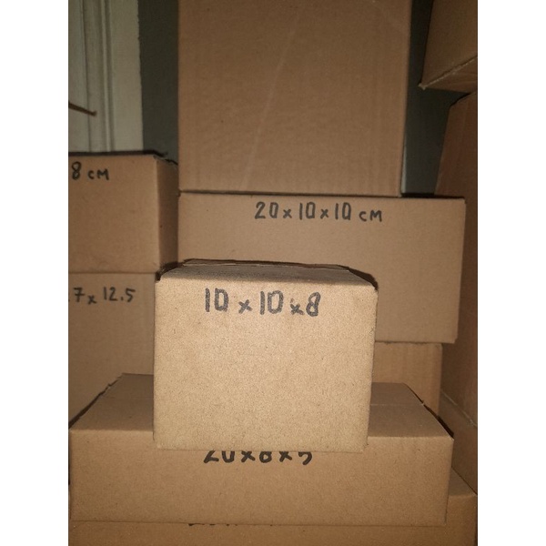 

Kardus 10x10x8 cm tebal polos luar dalam