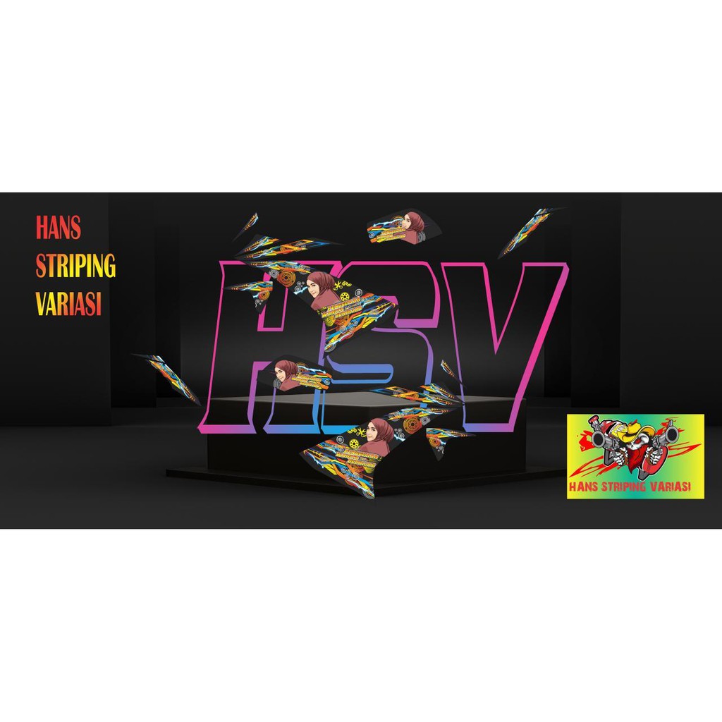 striping stiker decal r15 v3 hijab