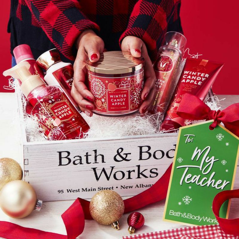 BATH &amp; BODY WORKS BBW WINTER CANDY APPLE SERIES MIST LOTION SHOWER GEL BODY CREAM HAND CREAM SHOWER GEL BODY CREAM LOTION MIST WASH WALLFLOWER ROOMSPRAY SCENTPORTABLE GENTLE GEL DEEP CLEANSING GENTLE FOAMING CREAMY LUXE