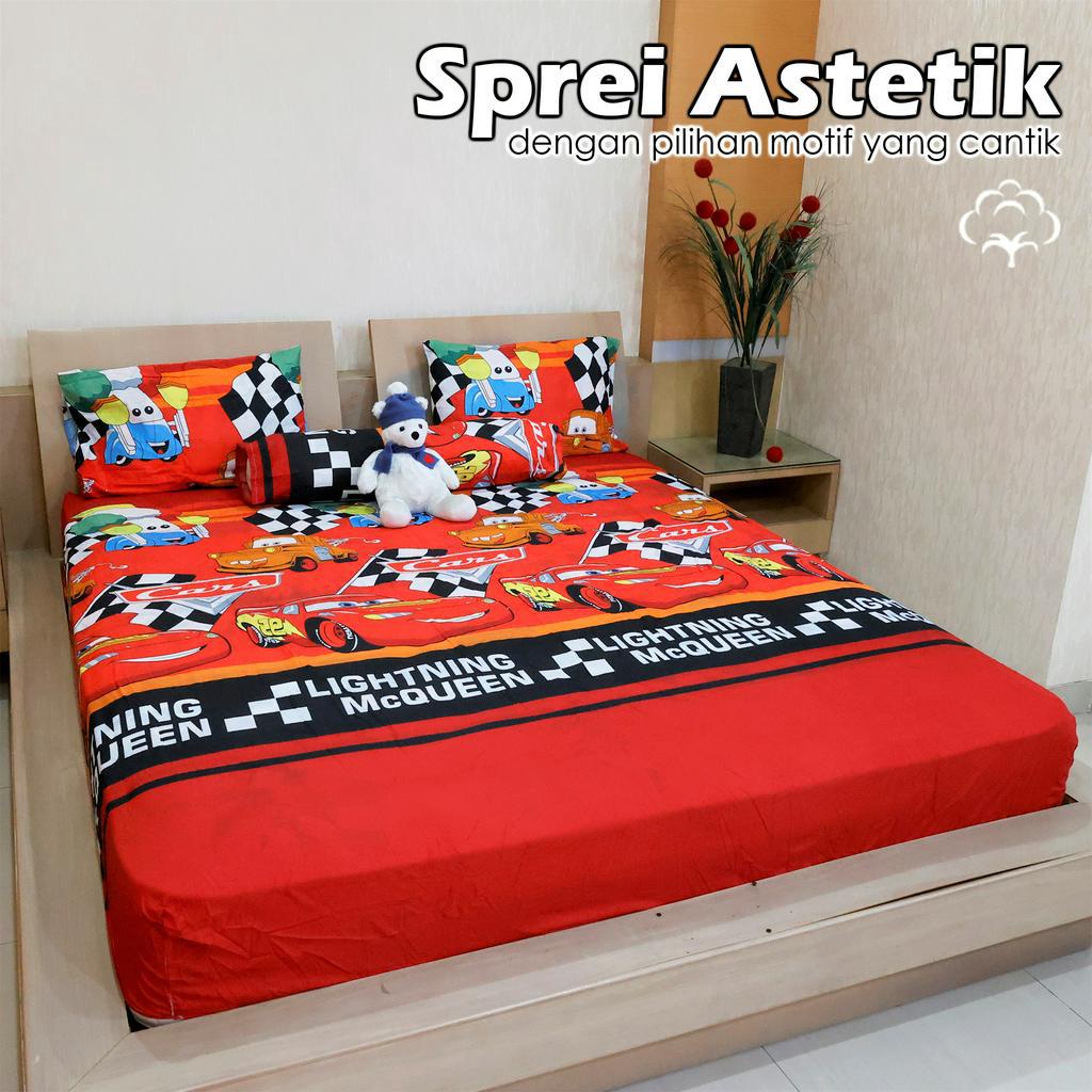 Sprei Kasur Jumbo King Bed 180x200cm Motif Bahan Microtex Premium Sudut Karet Perlengkapan Tidur Rumah Tangga Import - CD-2 - 88Blanketstore