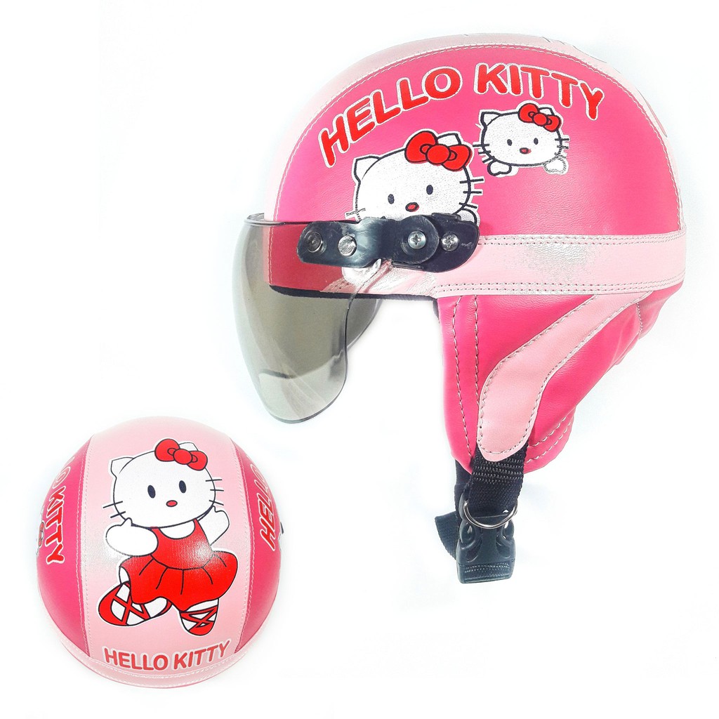 Helm Anak Retro karakter Hello Kitty