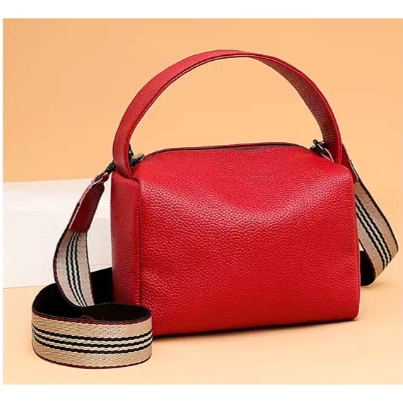 (( COD )) Tas Selempang Import Wanita Tas selempang Kekinan Ala Korea Tas Bahan Kulit Jeruk Papirut