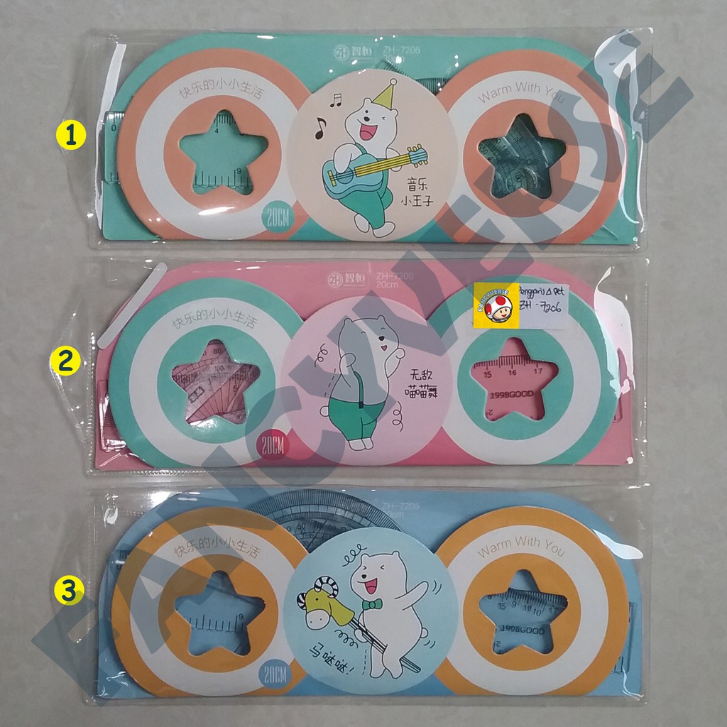 

Penggaris Segitiga Busur ZH-7206 / Ruler Set