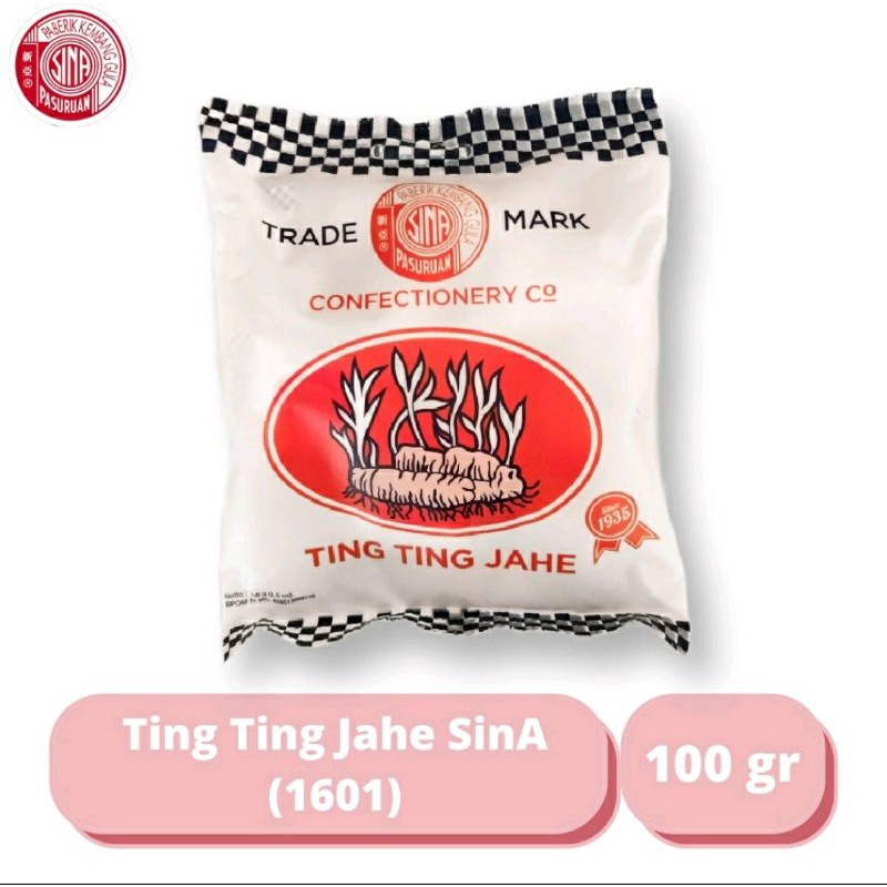 Permen Jahe Ting Ting Jahe SIN A 100 gr ( 25 pcs ) ASLI