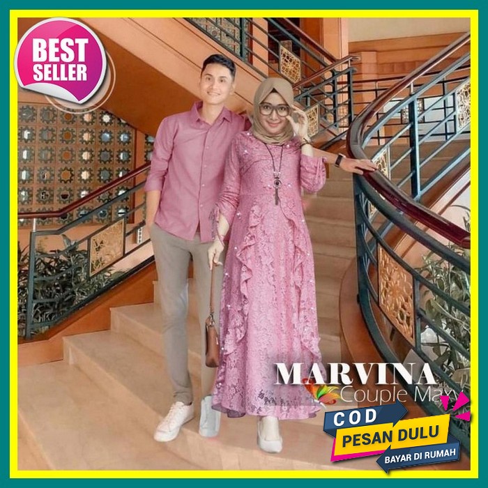 Gamis Sarimbit Keluarga Ayah Ibu Anak Series Mecca Warna Mauve Original Premium Arra Sarimbit Couple